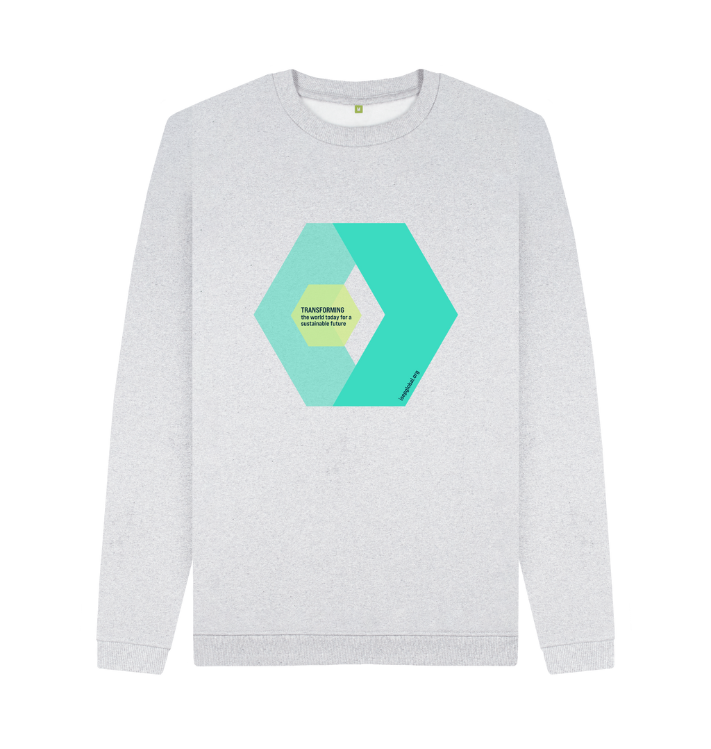 Grey Recycled Printed Sweater Front