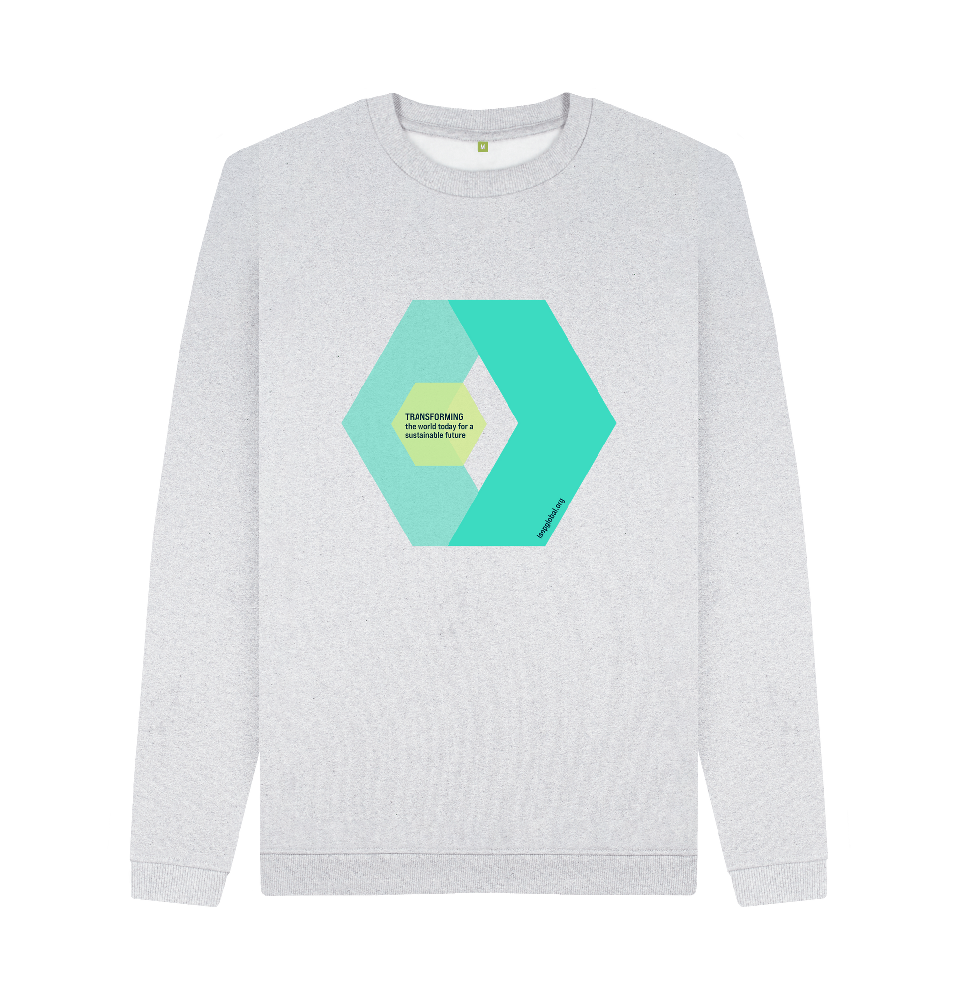 Grey Recycled Printed Sweater Front