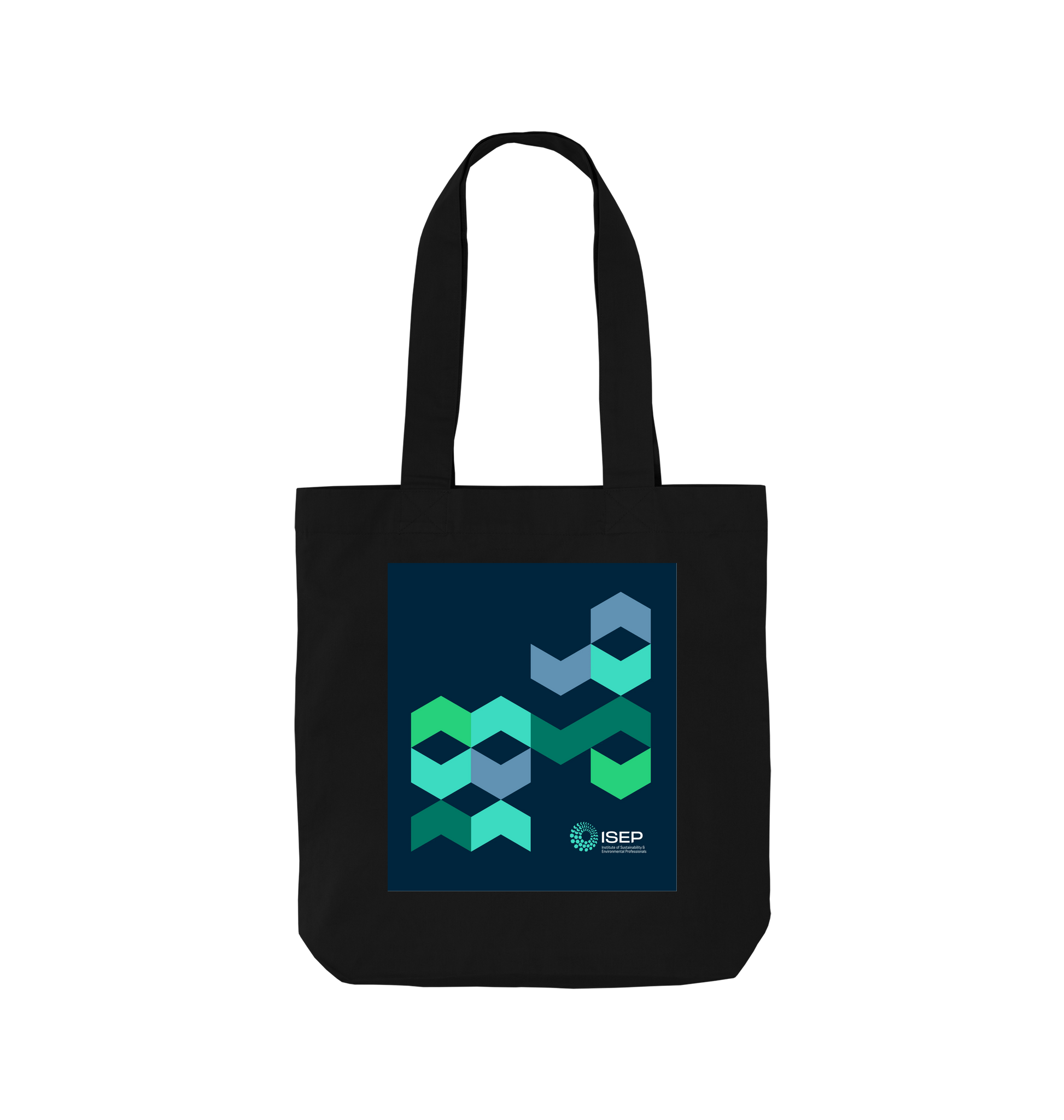 Black Printed Bag Front