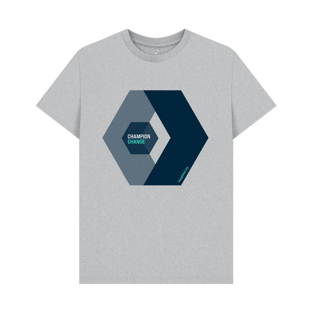 Grey Recycled Printed T-Shirt Front
