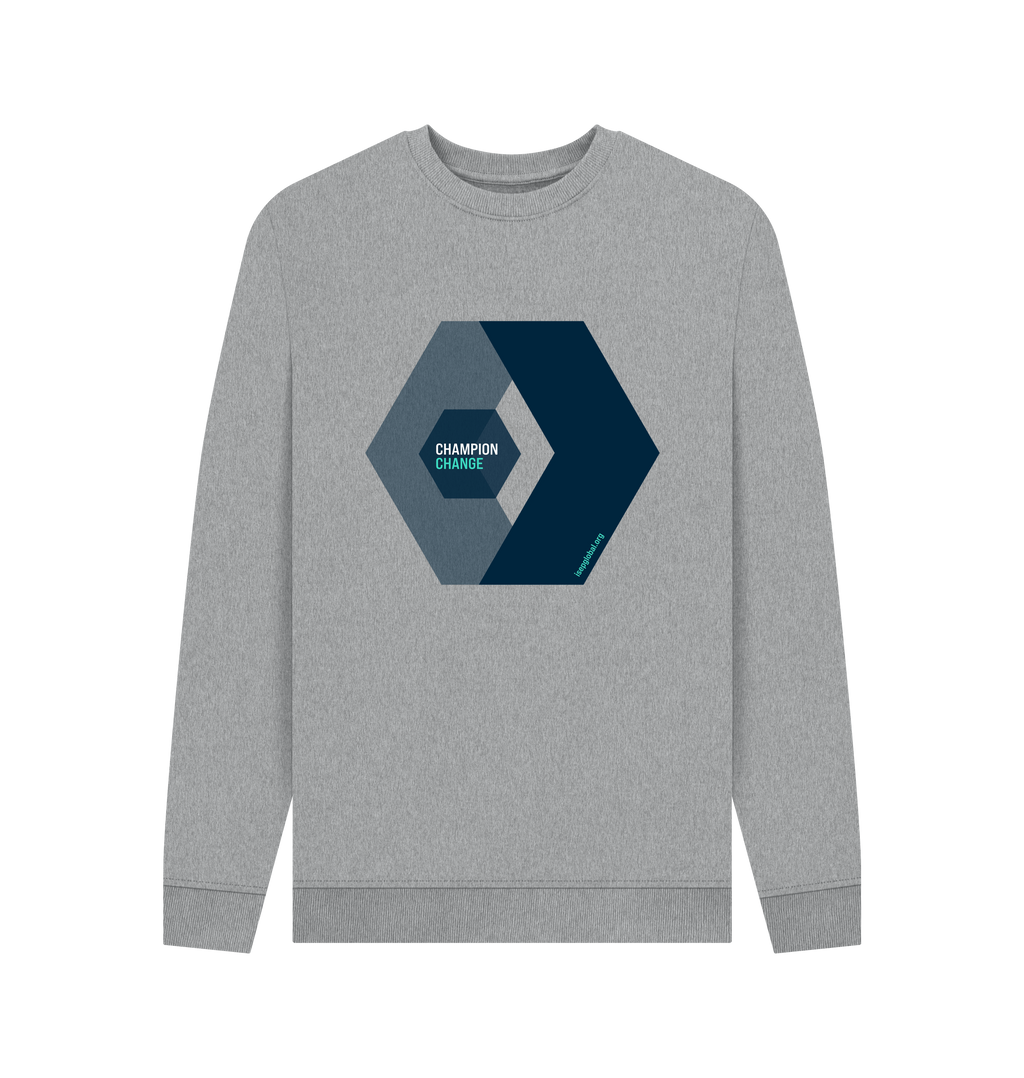 Light Heather Printed Sweater Front