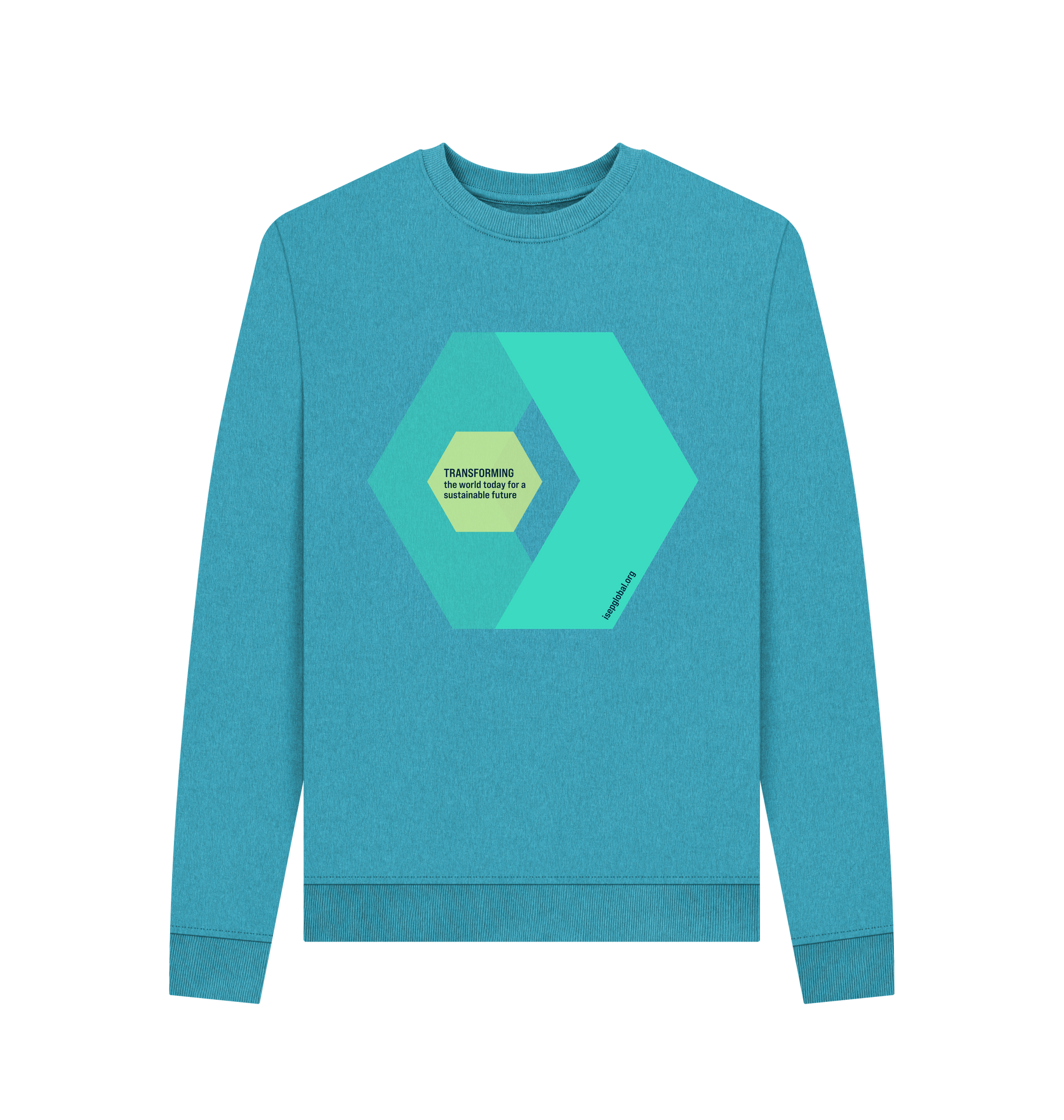 Ocean Blue Recycled Printed Sweater Front