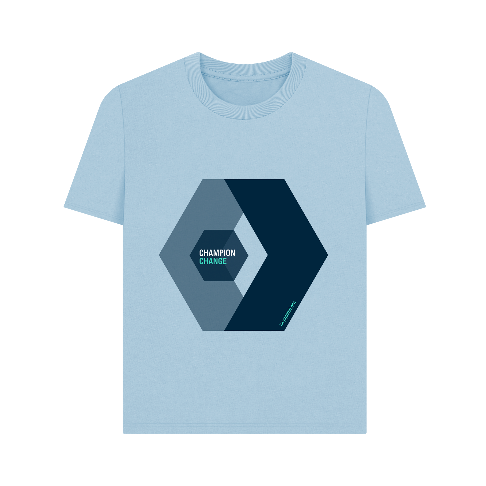 Milky Blue Printed T-shirt Front