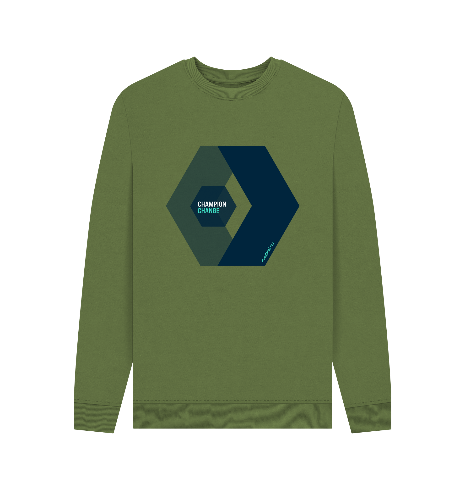 Khaki Printed Sweater Front