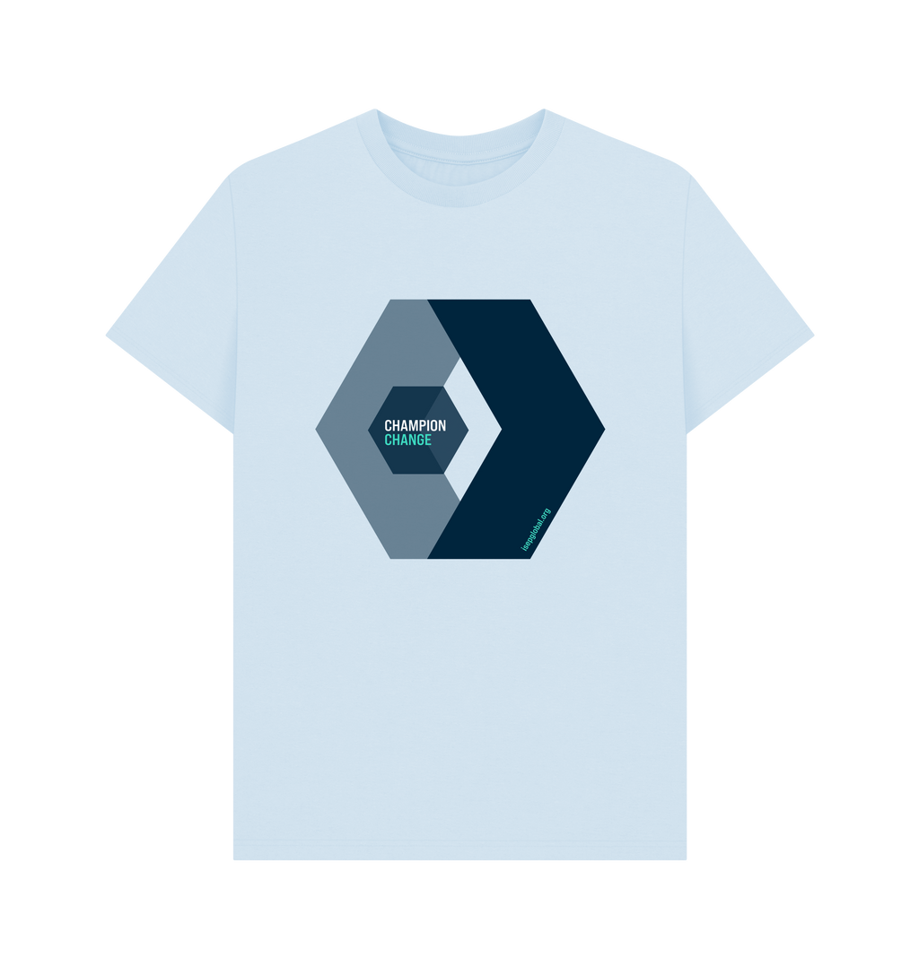 Sky Blue Printed T-shirt Front