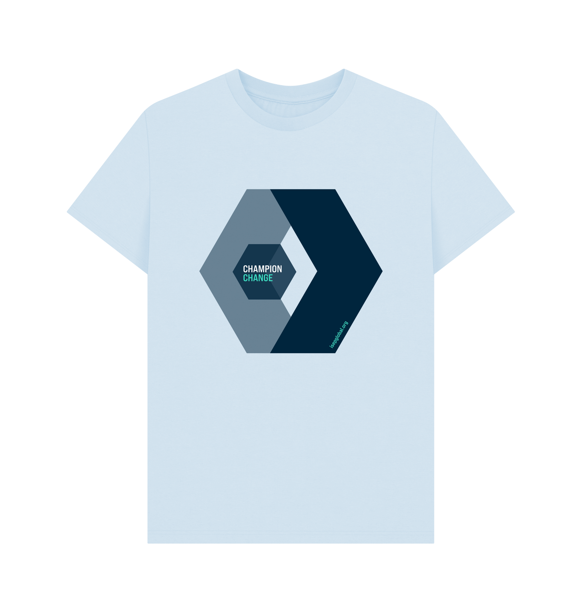 Sky Blue Printed T-shirt Front