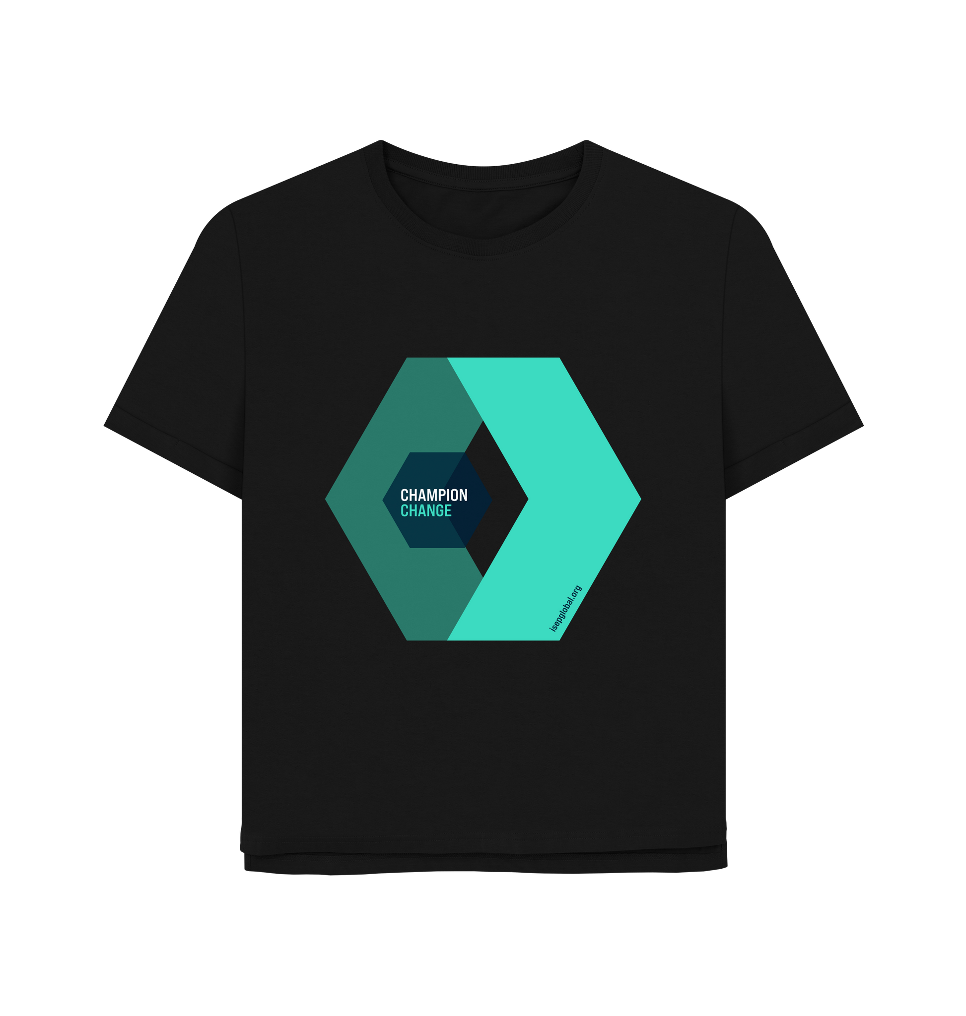 Black Printed T-shirt Front