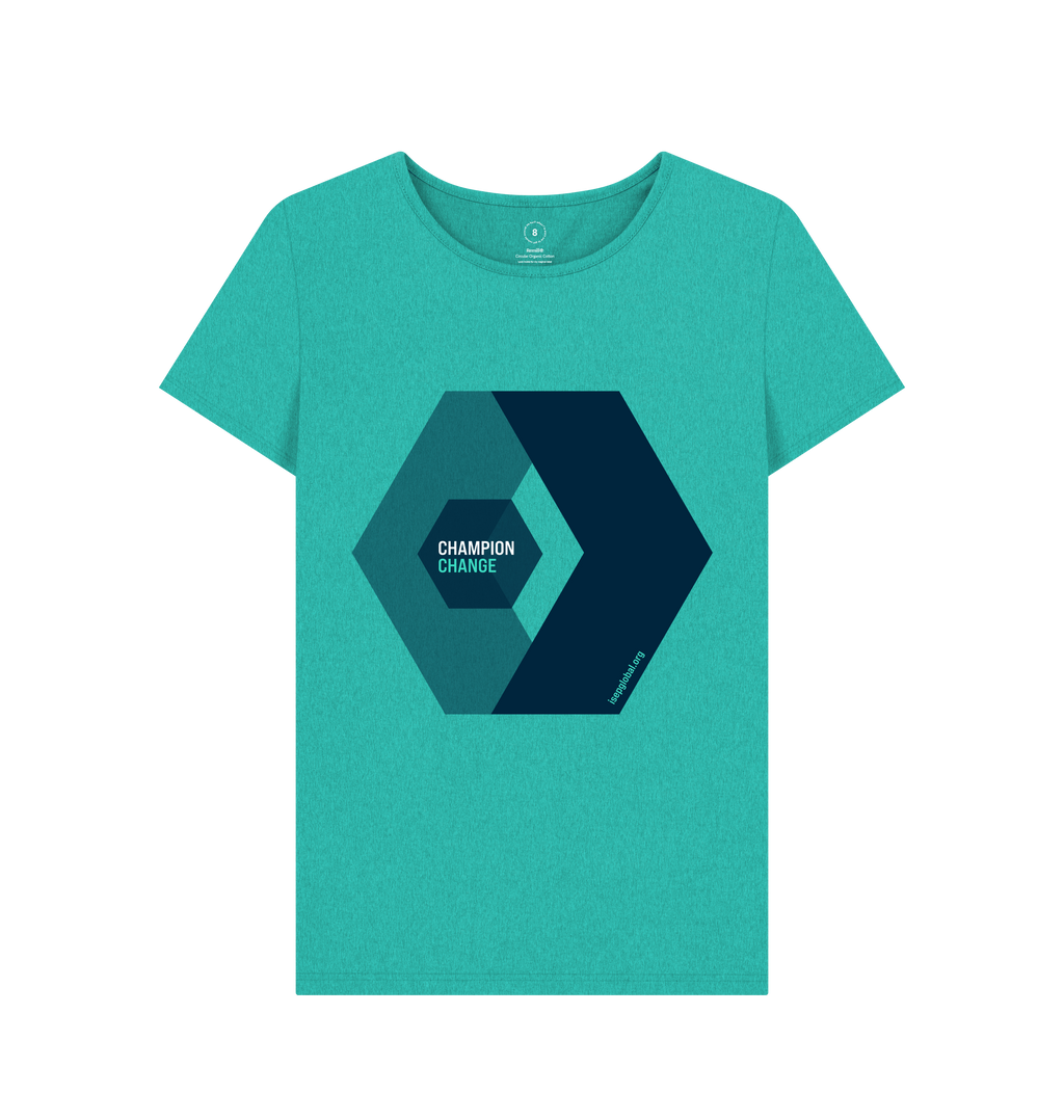 Seagrass Green Recycled Printed T-Shirt Front