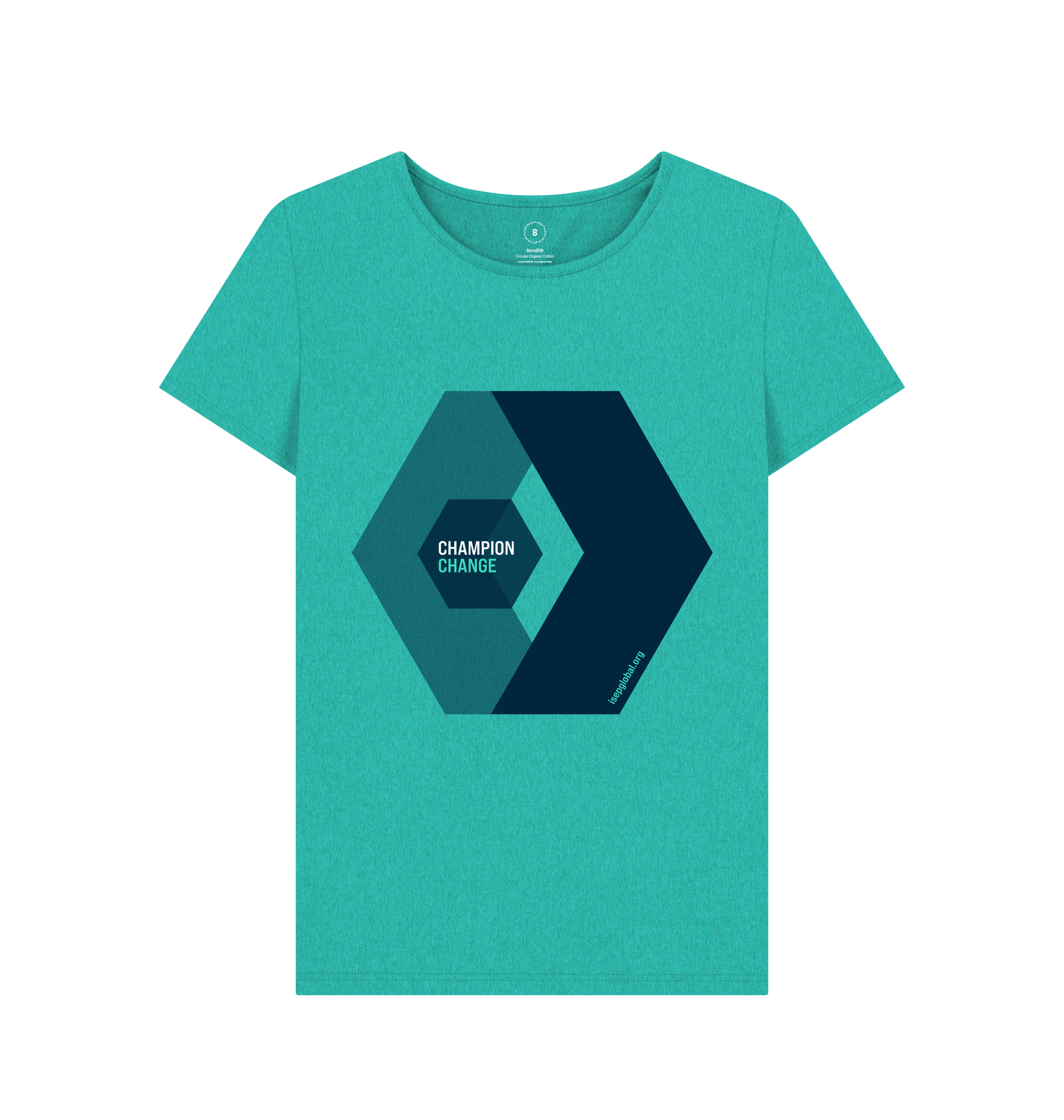 Seagrass Green Recycled Printed T-Shirt Front