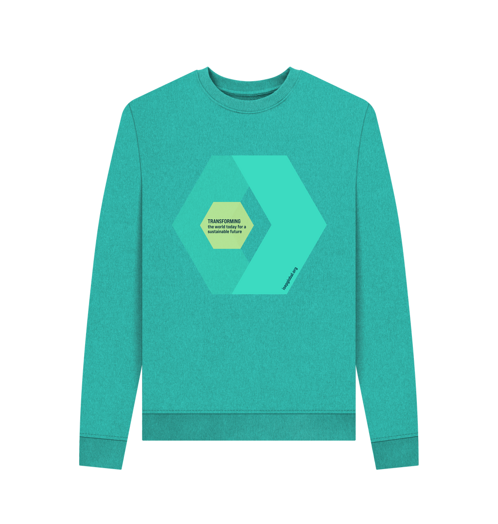 Seagrass Green Recycled Printed Sweater Front