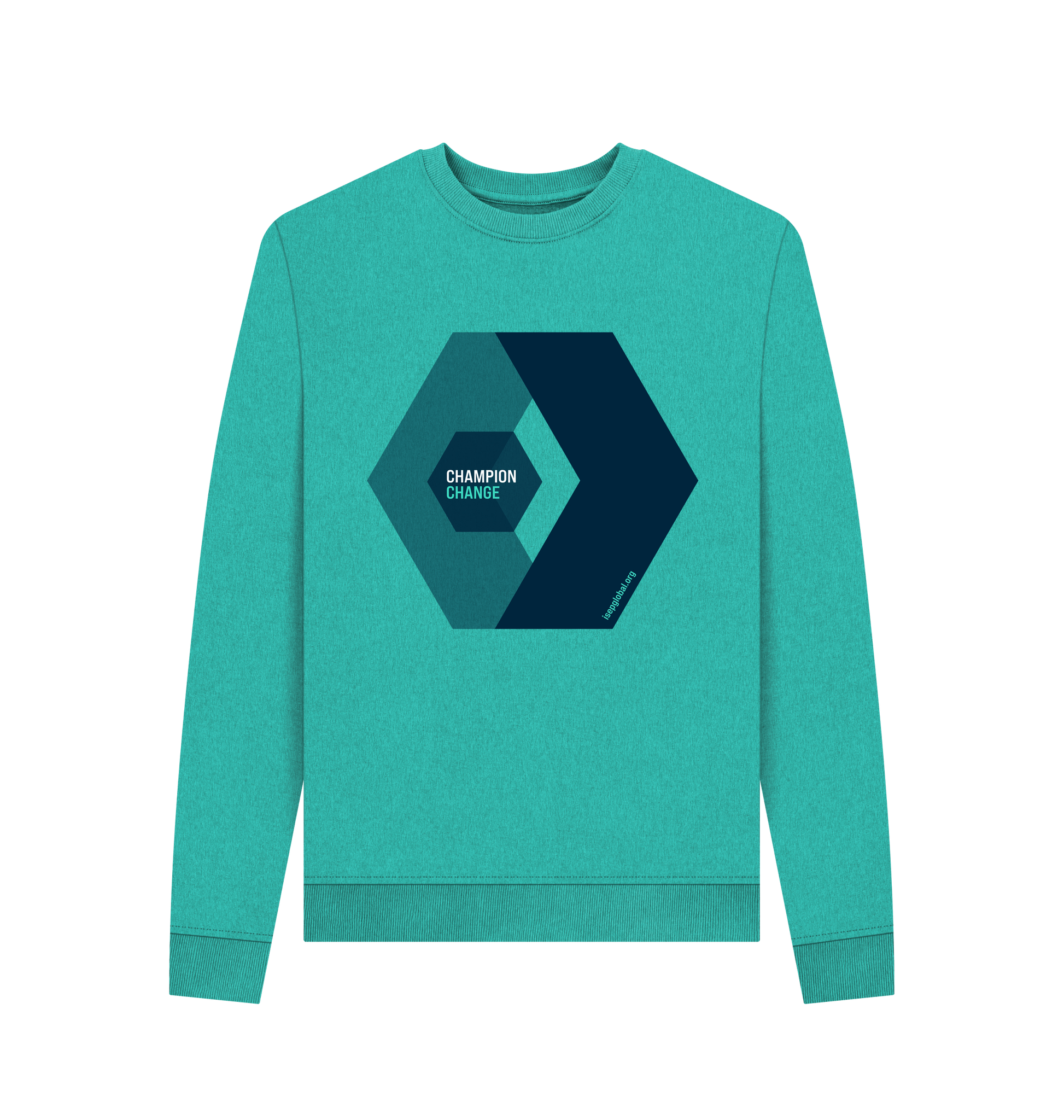 Seagrass Green Recycled Printed Sweater Front