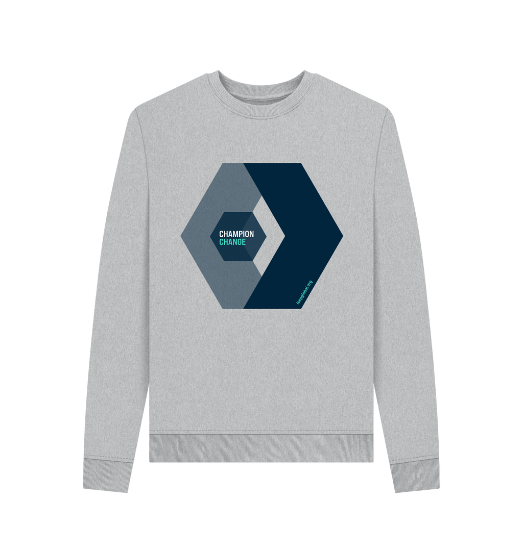 Grey Recycled Printed Sweater Front