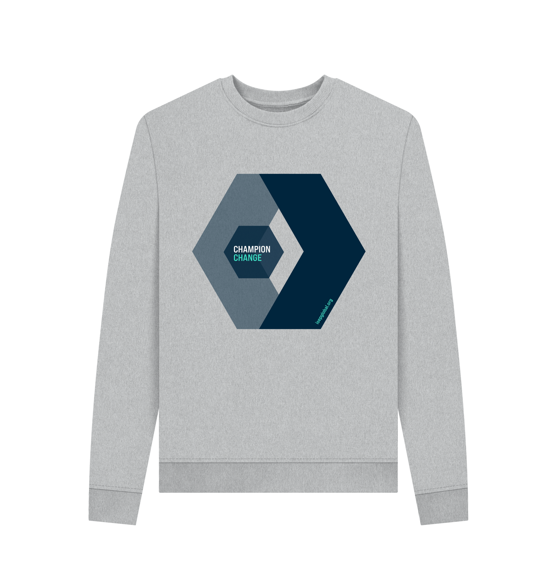Grey Recycled Printed Sweater Front