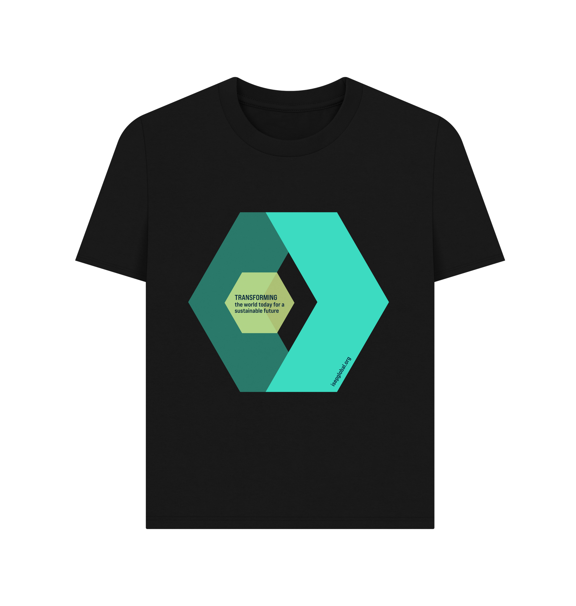 Black Printed T-shirt Front
